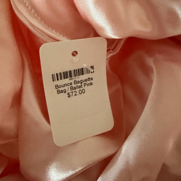 Room Shop “Bounce Baguette” Pink Scrunchie Handbag - Picture 7 of 7